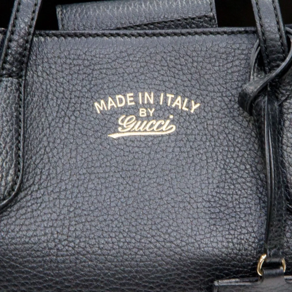 GUCCI SWING LEATHER MEDIUM TOP HANDLE BAG - Picture 8 of 10